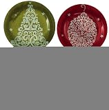 Glass Christmas Plates - 4 Asst.