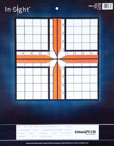 Champion 100-yard Small Bore Rifle In-Sight Target (Pack of 12)