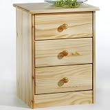 Table de chevet en pin vernis naturelpar IDIMEX