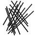 15 x Black Charcoal Pencil Set - Art Artist Sketching Drawing Shading Bulk Pack