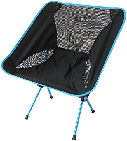 UintaGearTM Light Blue Portable Backpacking Outdoor Camping Fishing Chair Ultralight No Arms Durable Sturdy