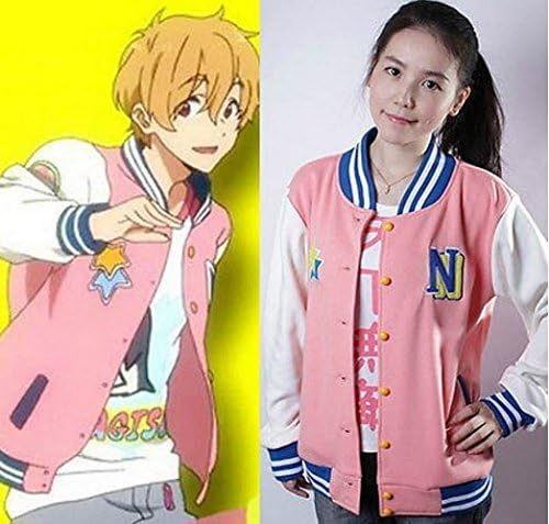 MSON Free Hazuki Nagisa Multicolor Cotton Baseball Jacket Cosplay Costume (L)