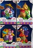 Disney - Winnie the Pooh - SQUEEZE EM TOYS = Set of 4 - PIGLET - TIGGER -WINNIE THE POOH - EEYORE