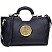 Dasein Gold Tone Loop Handle Shoulder Bag, Tote, Handbag, Tablet Bag, iPad Bag