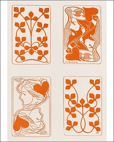 Photographic Prints of Art Nouveau Card Designs from Mary Evans