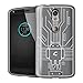 Droid Turbo 2 Case, Cruzerlite Bugdroid Circuit Case Compatible for Motorola Droid Turbo 2 - Clear