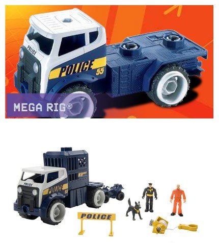 mattel matchbox mega rig k 9 police unit emergency action pack  more detail click!