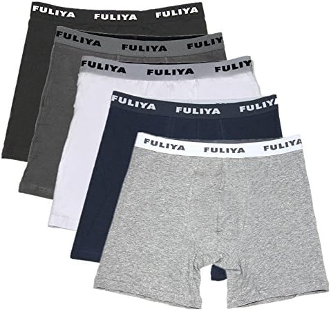 FULIYA men's cotton underwear 5-pack boxer briefs L-4XL (XXL)