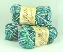 Double Loop Knitting Yarn 50gm 10balls/Pk - Blue/White/Green