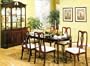 Oval Cherry Finish Queen Anne Dining Table & 6 Chairs