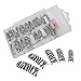 100pcs Zebra Pattern French Artificial Half False Nails Nail Art Tips + Glue + Box #D2