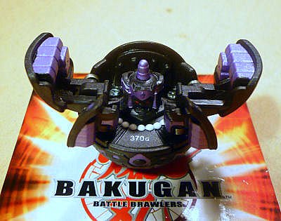 - 	 Bakugan B2 Bakuclear Single LOOSE Figure Black Darkus FOURTRESS