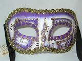 Purple Colombina Pergamena Venetian Mask