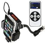Wireless Automobile FM Transmitter + Car Charger + Holder/Dock + REMOTE for iPod Touch Touch 2G Classic Nano 3G 4G 5G Compatible with iPhone 3G 3GS 4G
