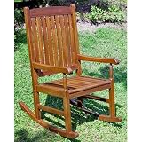 International Caravan Acacia Wood Traditional Porch Rocker - Stain - Vf-4108-stain