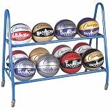 Champion Sports 12-Ball Powder Coated Ball Storage Cart