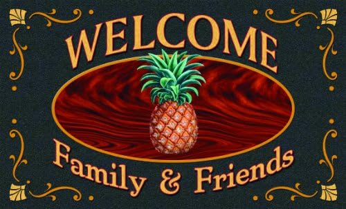 Pineapple Family &amp; Friends Doormat 18" X 30"