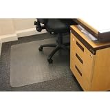 JVL office chair mat desk rectangular carpet protector 90 x 120cm pvc clear with grips