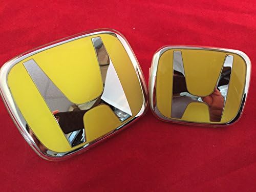 2006-2011 JDM YELLOW CIVIC 2dr. COUPE ONLY Emblem logo badge 2 pieces SET