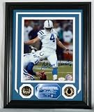 Adam Vinatieri Framed Autographed/Hand Signed Indianapolis Colts 8x10 Photomint with Gold Coins