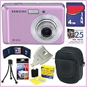 Samsung SL30 10.2 MP Digital Camera in Pink + 4GB Accessory Bundle