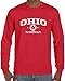 Ohio State Buckeye USA American Cool Athletic Wear USA Novelty Long Sleeve T