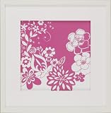 Green Frog Art Flower Power Series Framed Art, Pink