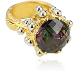 Devon Leigh Mystic Topaz And Hand-Painted Rhod