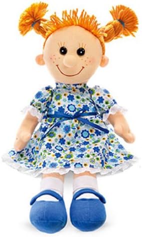 Soft Russian Speaking Doll Maya in a blue print dress