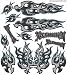 Diamond Fiber Flames Large External Decal XXXH005