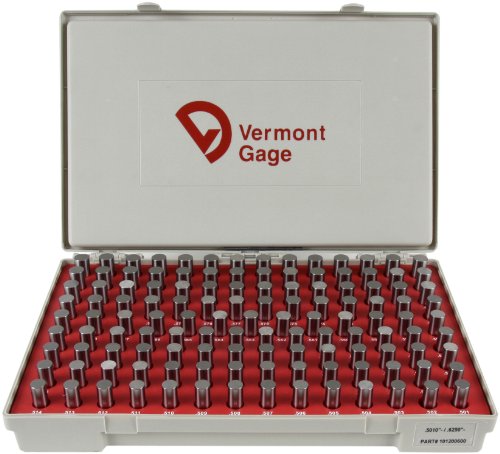 Vermont Gage 101200600 5010 - 6250 Class ZZ Minus Pin Gage Set