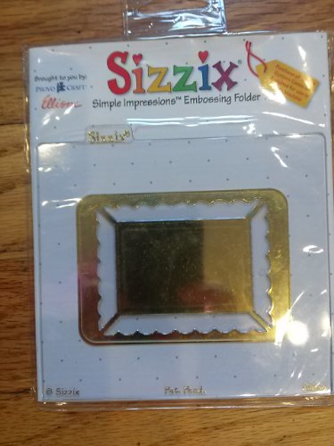 Sizzix Simple Impressions Embossing Folder Picture Frame Rectangle #1