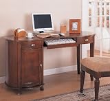 Rounded Computer Desk in Cherry finish