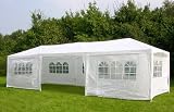 Waterproof 3m x 9m PE Gazebo Marquee Awning Party Tent Canopy White 120g Polyster Power Coated Steel Frame