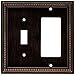 Brainerd 64407 Beaded Single Toggle Switch/Decorator Wall Plate / Switch Plate / Cover, Venetian Bronze
