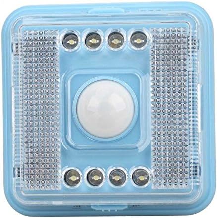 8 LED Light Lamp Infared PIR Sensor Motion Detector Wireless Battery Home Decor Blue