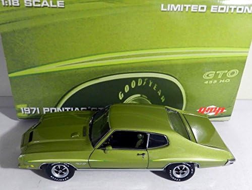 GMP SPECIAL LIMITED EDITION: 1971 PONTIAC GTO 455 HO Car in "LIME GREEN" in LARGE 1:18 Scale Diecast Metal
