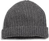Williams Cashmere Men's Rib Hat, Charcoal, One Size