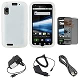 Clear Rubberized Protective Gel Silicone Skin Cover Case for AT&T New Motor ....