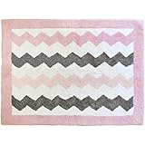 My Baby Sam Chevron Rug, Pink/Gray