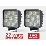 2pc Spot Light Pencil Beam Square 27W 2000lm High Power Work Light for Tractor Truck... by XKGLOW