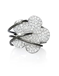 Diamond 18k White Gold Floral Ring