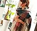 Leegoal Classic Cashmere Feel Plaid Long Pashmina Scarves Wrap,Red&Green