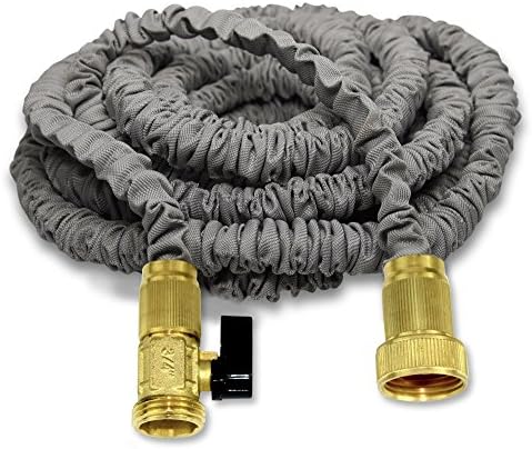 New 50' Expanding Hose by (Titan), Professional Grade Expandable Garden Hose. Solid Brass Connectors, Durable Double Layer Latex Core, Extra Strength Fabric, 3/4 USA Standard Expandable Hose
