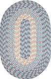 Robin Rugs Hometown Braided 1' 8 x 2' 6 Oval china-blue Area Rug