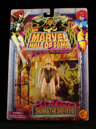  SHANNA THE SHE-DEVIL Marvel Comics Hall Of Fame SHE-FORCE Series 1997 Action Figure and Collector Trading Card
