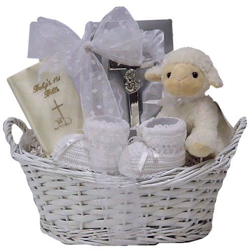 Bless This Baby Girl: Christening Baptism Gift Basket by GreatArrivals Gift Baskets