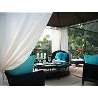 Outdoor Gazebo Patio Drapes Soft Cream Solid Soft Cream (42x108) (2) Panels