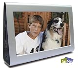 GiiNii 7 Inch Wedge Digital Picture Frame in Metallic Silver