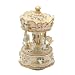 Laxury 3-horse Carousel Music Box, Green&yellow&groudcoat Shade, Mp336_s-1